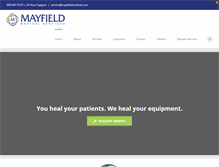 Tablet Screenshot of mayfieldmedical.com